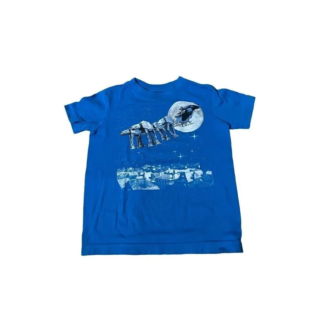 Old Navy Collectabilitees Darth Vader in Santa Sleigh Blue Color Christmas XS